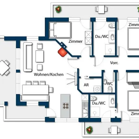 Semesterbostad Wiesenhaus 1 *